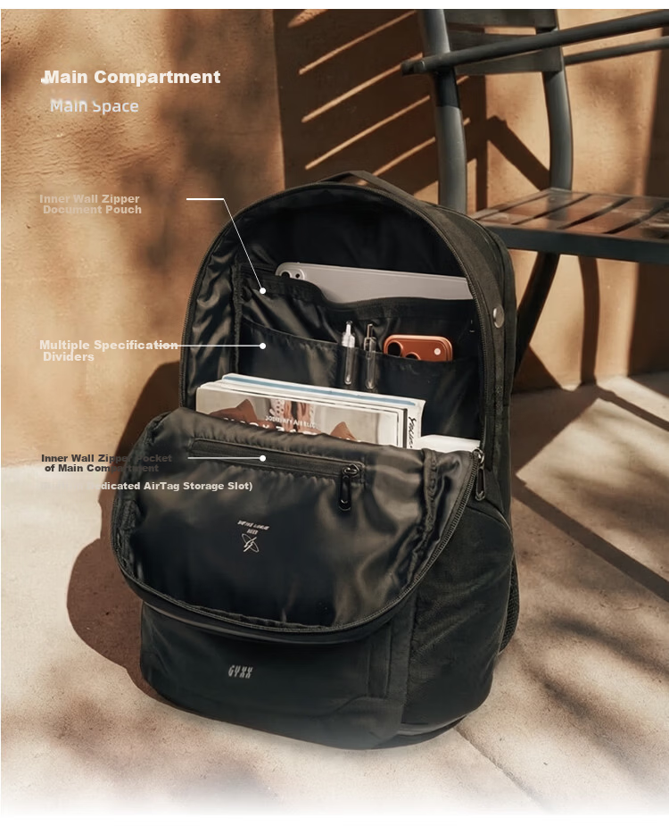 GYXX TuoJie MODE Men's Business Commuter Travel Backpack Large Capacity Lightweight Laptop Bag 12