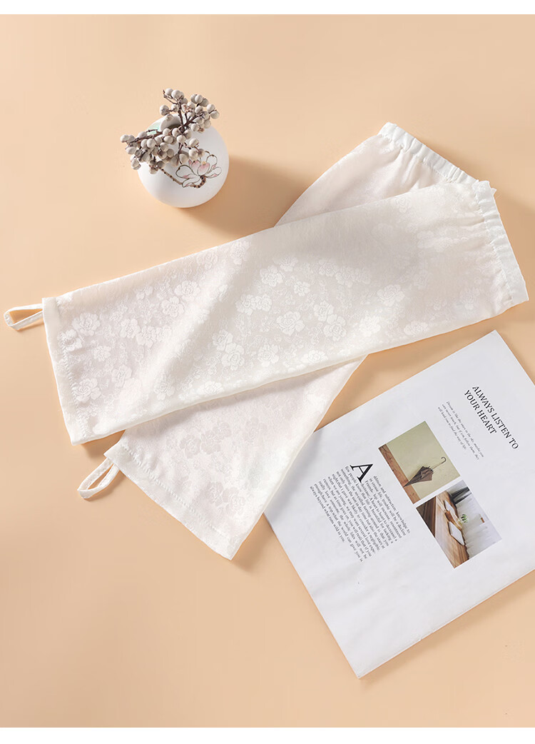 Shanghai Story Women's 100% Mulberry Silk Jacquard Satin Loose Sun Protection Ice Sleeves Summer Gift for Girlfriend Valentine's Day 14