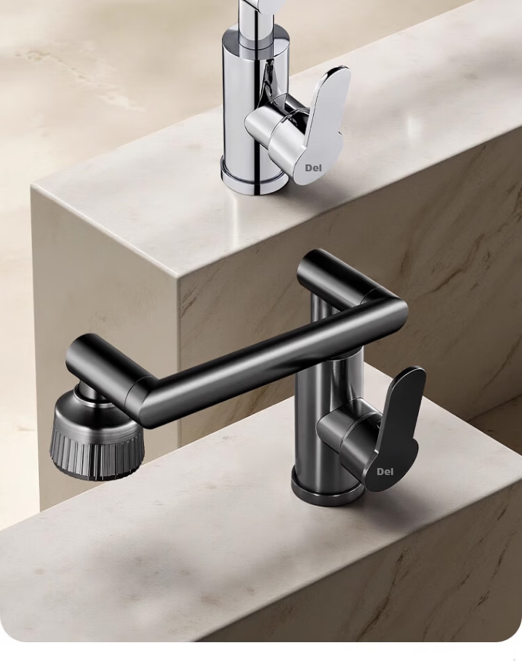 Del 28-Year Brand Basin Faucet Hot and Cold Water Mixer 2-in-1 Universal Mechanical Arm Washbasin Faucet 14