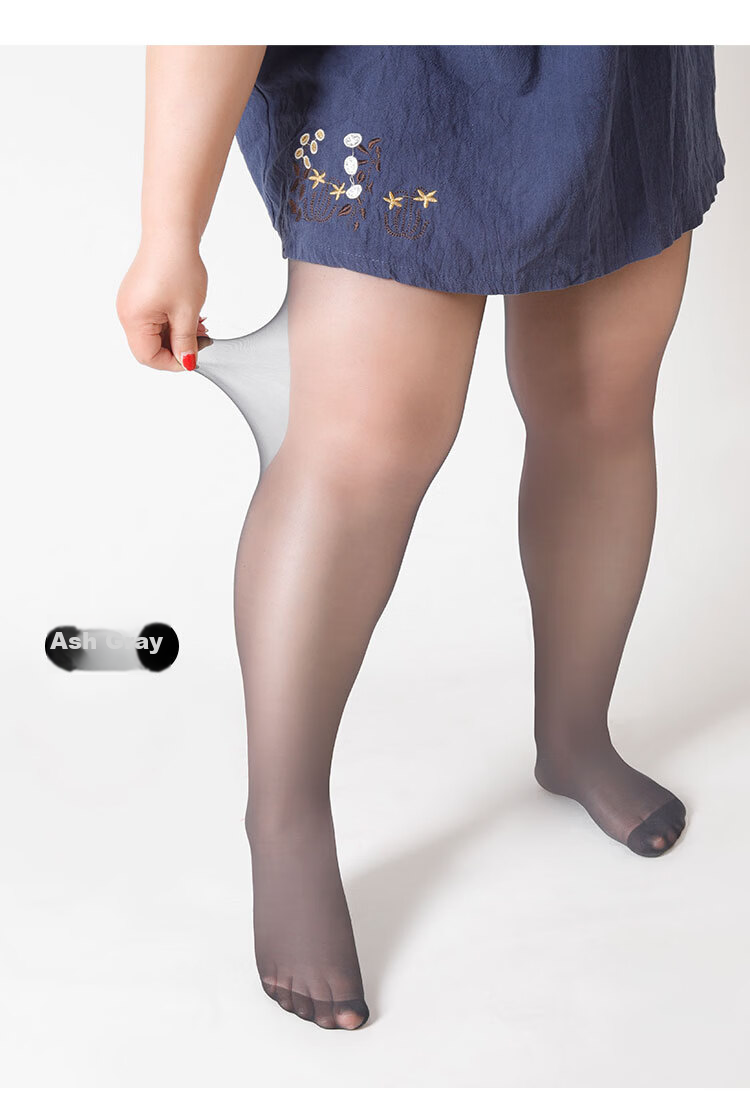 Afandi【Plus Size】Ultra-thin Bare Leg Magic Spring Summer Sheer Anti-Snag No-Crotch Tights Pantyhose 17