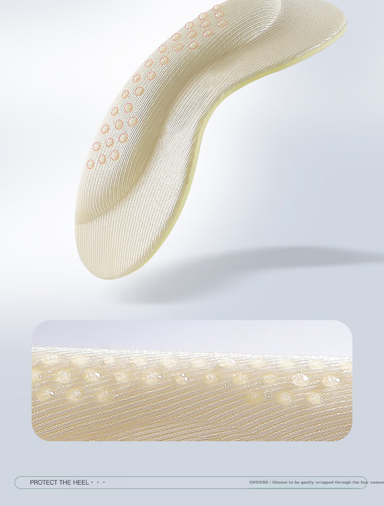 Oriental Footprint 3 Pairs Heel Pads Anti-Slip Anti-Friction High Heel Insoles Women's Shoe Heel Stickers Black 7