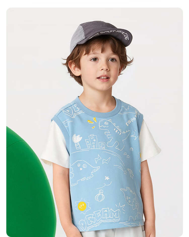 Balabala【balaOne】Kids Short Sleeve Set Boys and Girls 2-Piece Summer 2026 Quick-Dry Sun Protection 40