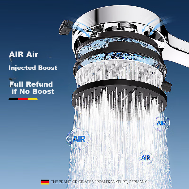 Haili High-Pressure Handheld Shower Head, Ultra-Strong Round Large Panel, Model ZH258G