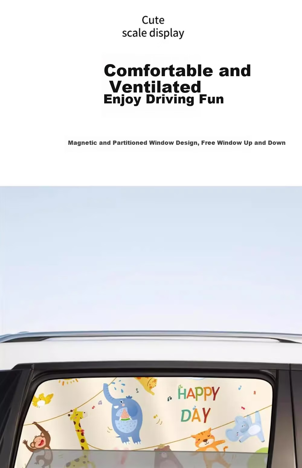 MOTCINO Car Side Window Sunshade Magnetic Track Privacy Curtain Interior Sunshade for Baby Car Window 17