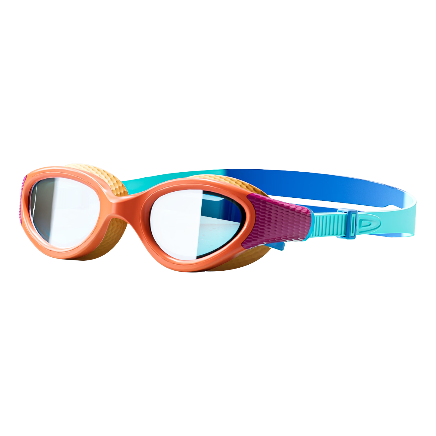 ANTA Kids Waterproof Swimming Goggles Nano Anti-Fog Youth Training Swim Glasses Professional Gear Orange Plano