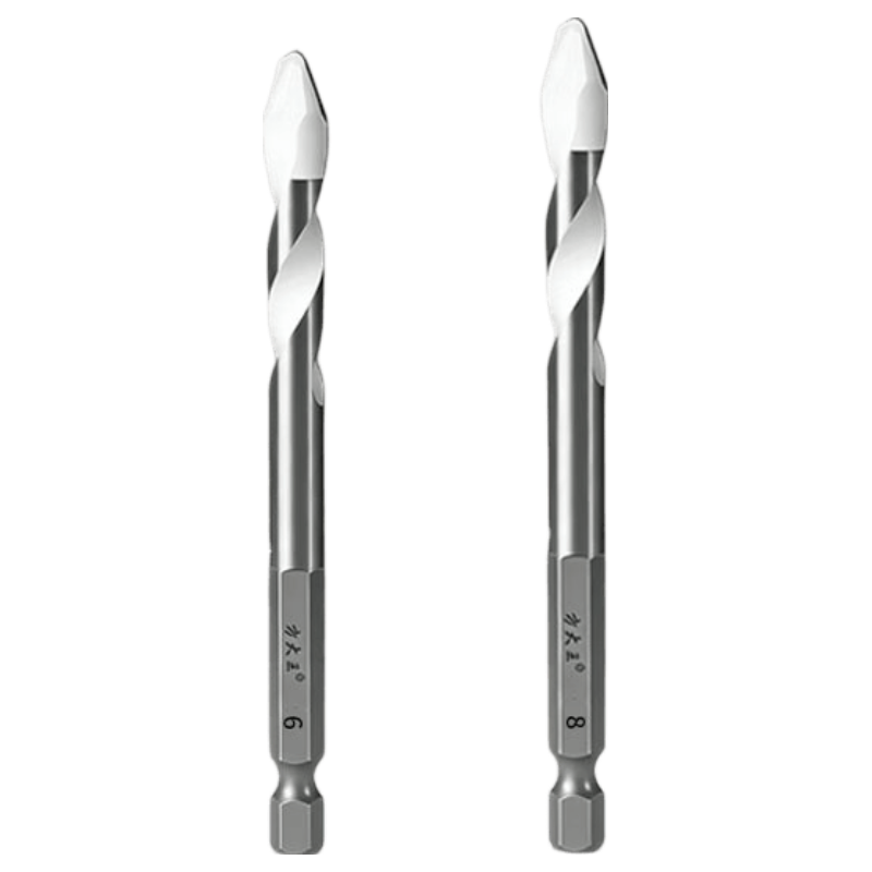 Fang Da Wang Offset Eccentric Drill Bit Dry Hammer Ceramic Tile Concrete Marble Full Ceramic Hex Shank 6-8mm 2pcs