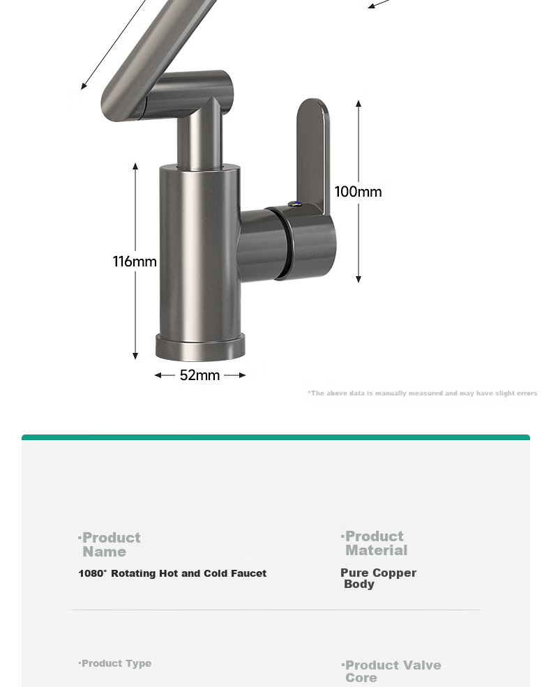 Denwalk [Germany] Household Faucet Cold and Hot Water Basin Sink Washbasin Single Cold Bathroom Basin 12