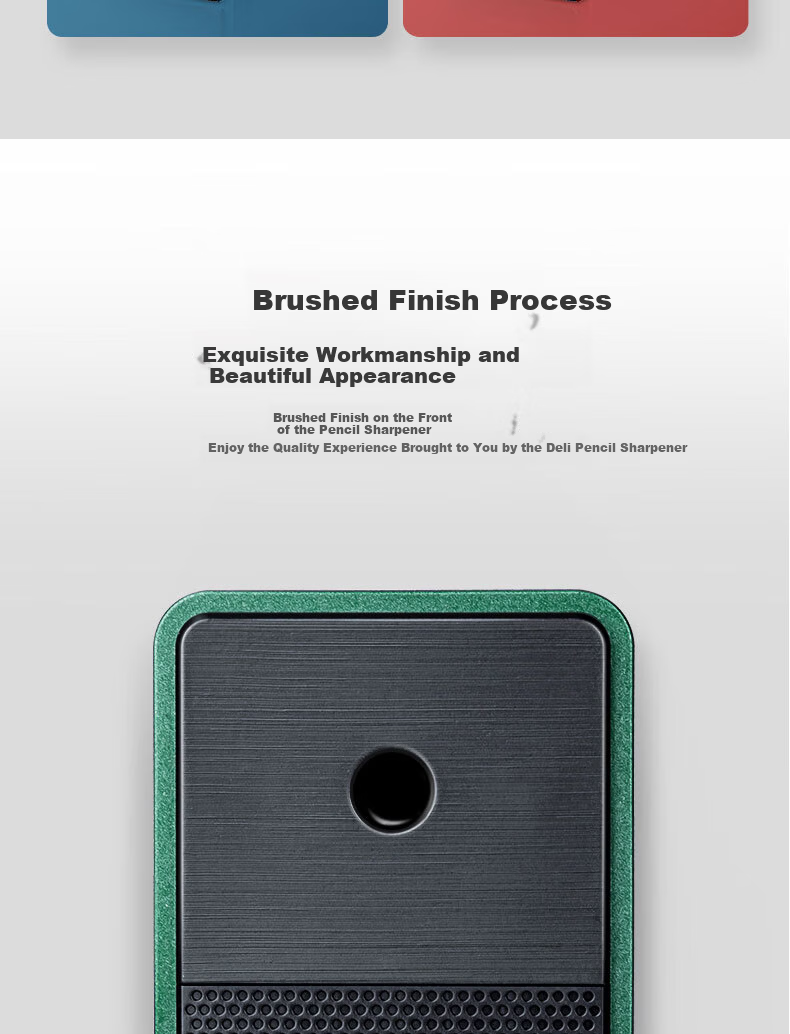 NUSIGN 5-Speed Automatic Pencil Sharpener Hand-Crank Pencil Sharpener Green NS077【Popular Product】High-End Brand under Deli 10