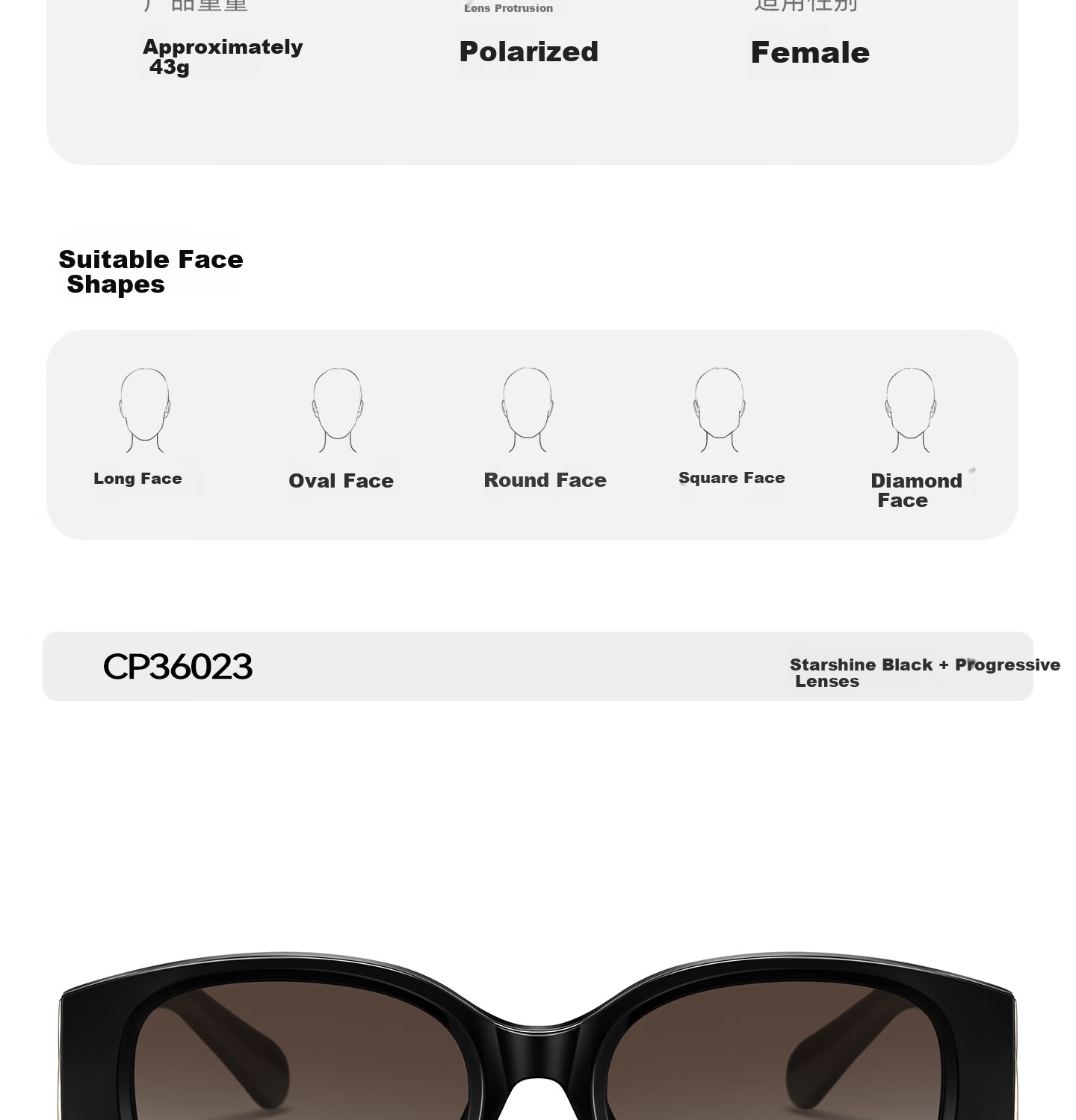 CAPONI Cat Eye Polarized Sunglasses for Women 2026 New Vintage UV Protection Sun Glasses Driving Slim Face 22