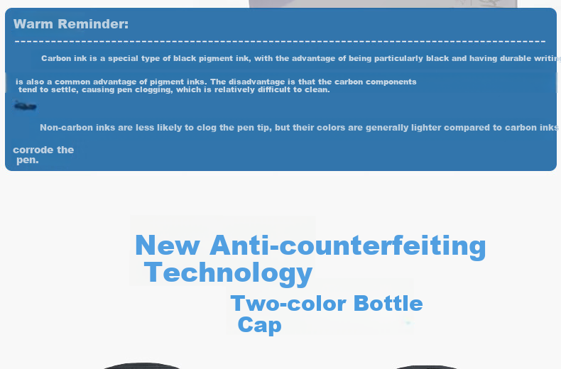 HERO Fountain Pen Ink 231A Non-Carbon Ink 75ml Large Capacity Red Upgraded Drop-Resistant Bottle 6