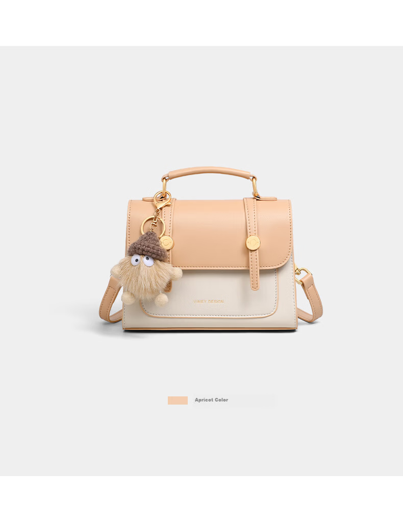 Viney Women's Handbag, Cowhide Crossbody Cambridge Bag, Light Luxury Shoulder Small Square Bag, Birthday Gift for Wife on May 20th, Present for Girlfriend 20
