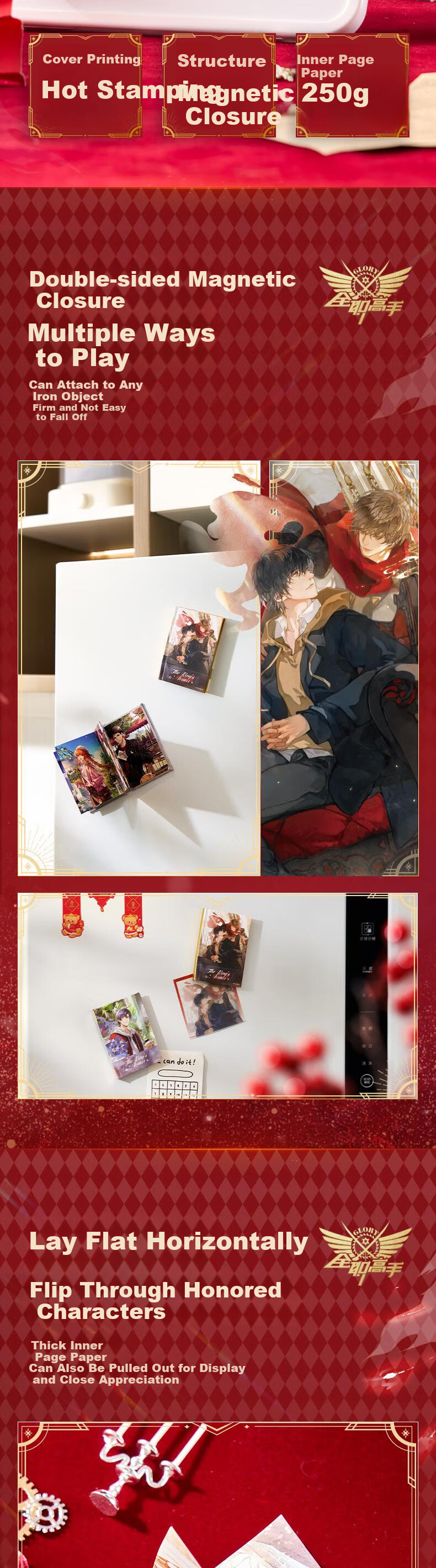 Deli Full-Time Expert Mirror Double Ice Refrigerator Magnet Magnetic Creative Acrylic HD Printing Cute Cartoon Decorative Magnet QZ652 3