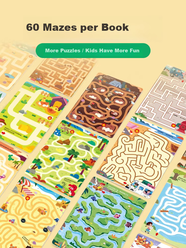 Yijimei Children's Maze Training Book Focus Training 3-6 Years Old Educational Preschool Thinking Training Toy Gift 3
