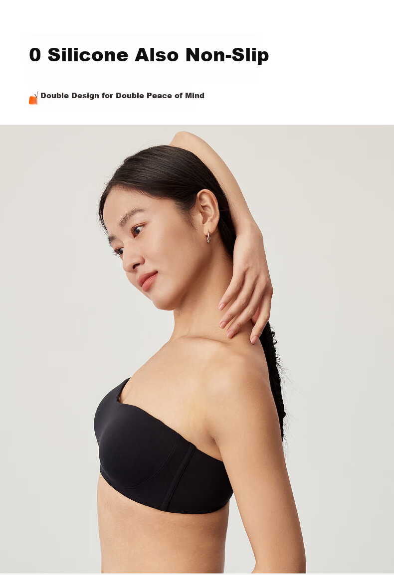 NEIWAI Orange Label Zero Sensitivity Strapless Anti-Slip Fixed Cup Bra Women's Soft Comfortable Durable Wireless Bra 2