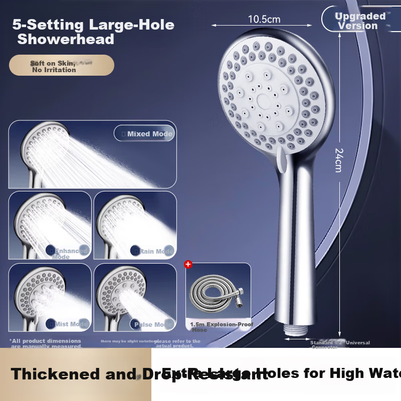 ILeddog [Germany] High-Pressure Shower Head Multi-Function Handheld Shower Set DJ119