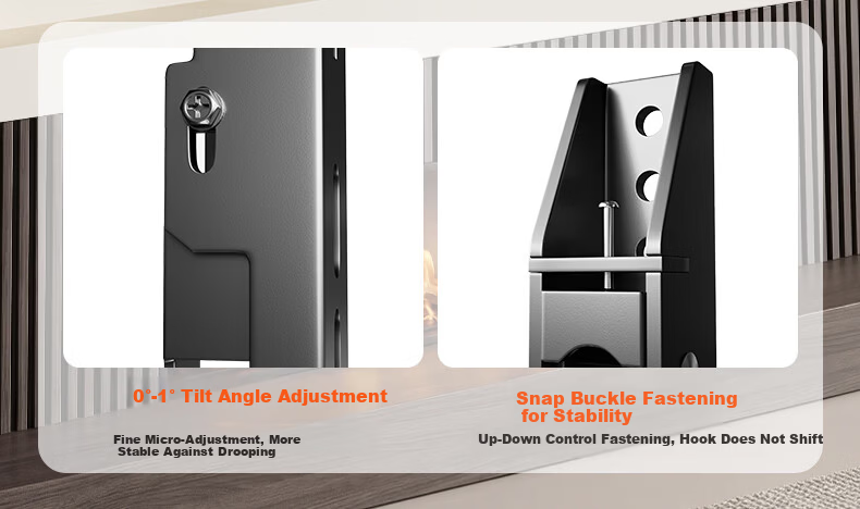 Aizhiri TV Telescopic Mount Bracket for 55-80 Inch TVs, Wall Mount with High Load Capacity, Socket-Friendly Embedded Telescopic TV Bracket NX80 10