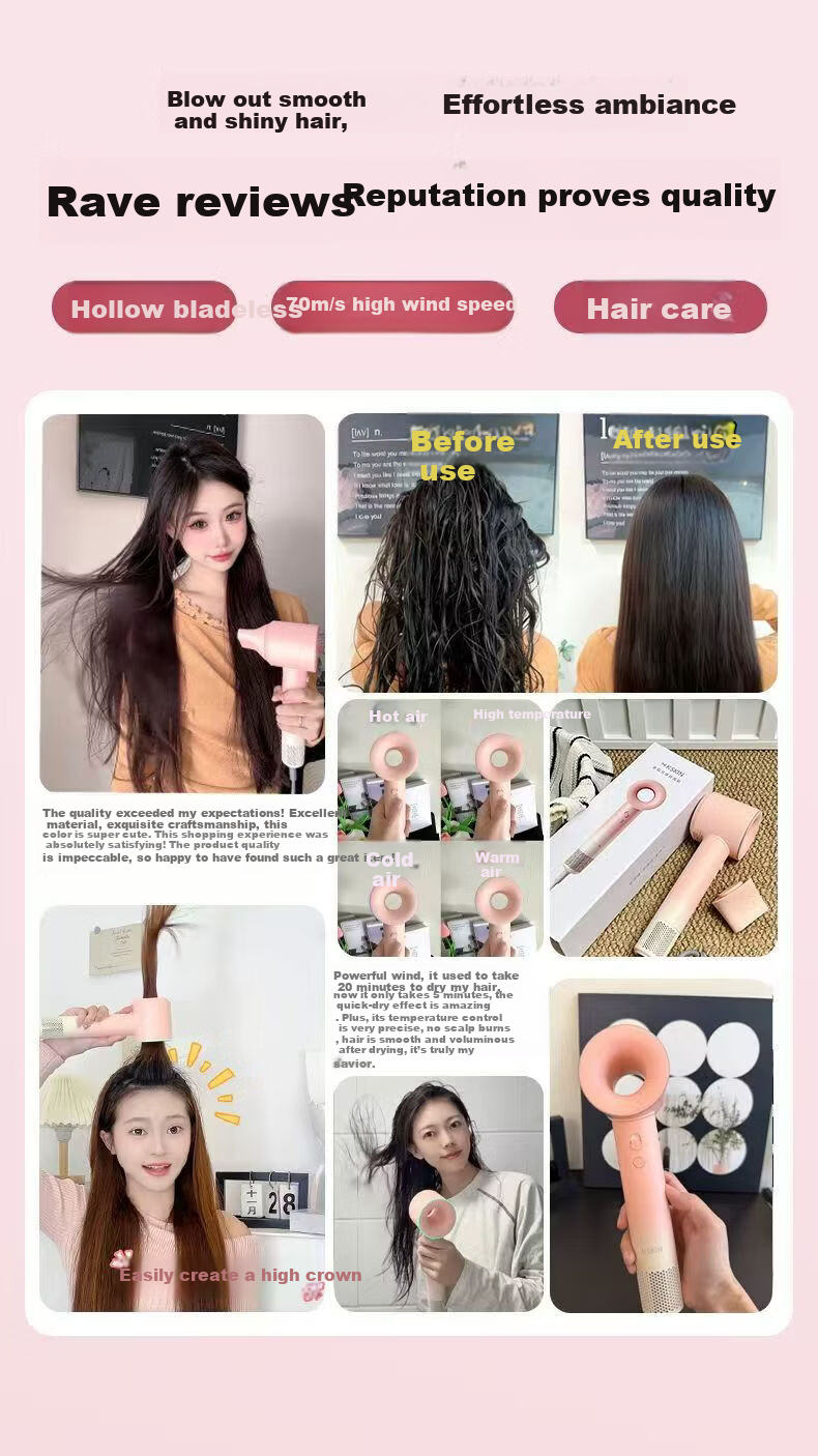 Kandao【Price Guarantee 618】Hair Dryer High-Speed Wind Large Negative Ion Hair Care Quiet Fast Drying Plasma Hair Dryer Home Use Birthday Gift for Girlfriend 5