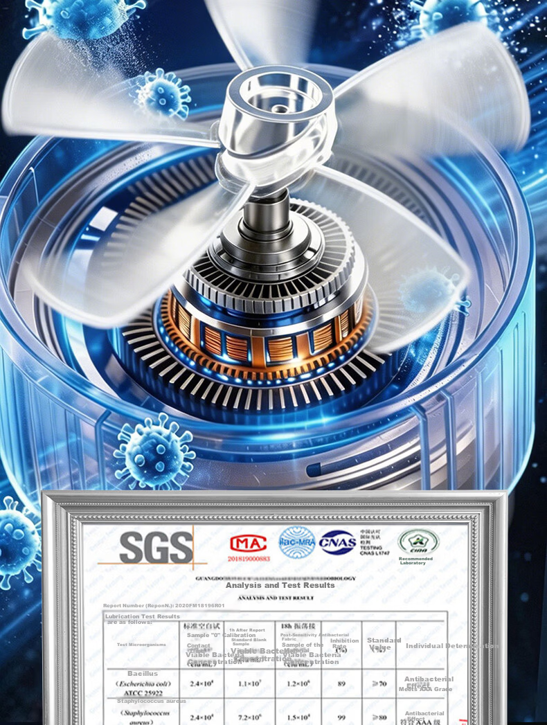 AUX [DC Inverter Pure Copper Motor] Air Circulation Fan High Wind Power Floor Fan Table Fan Three-in-One First-Level Energy Efficiency Silent Model FX-L72DR-DC Apricot Color 8