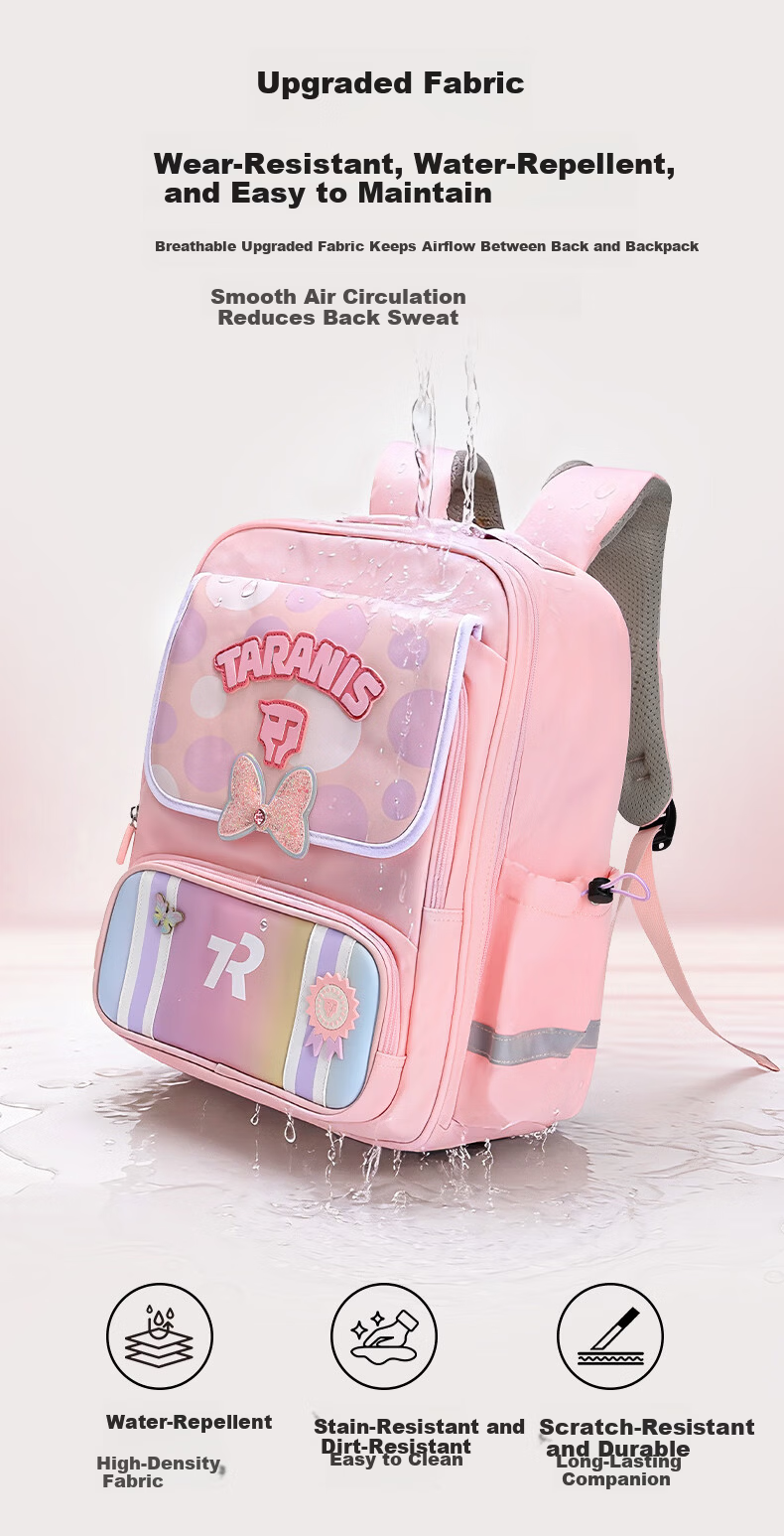 TARANIS Gina Recommended Children's School Backpack for Grades 1-3-6, Lightweight, Ergonomic, Large Capacity Double Shoulder Bag 6