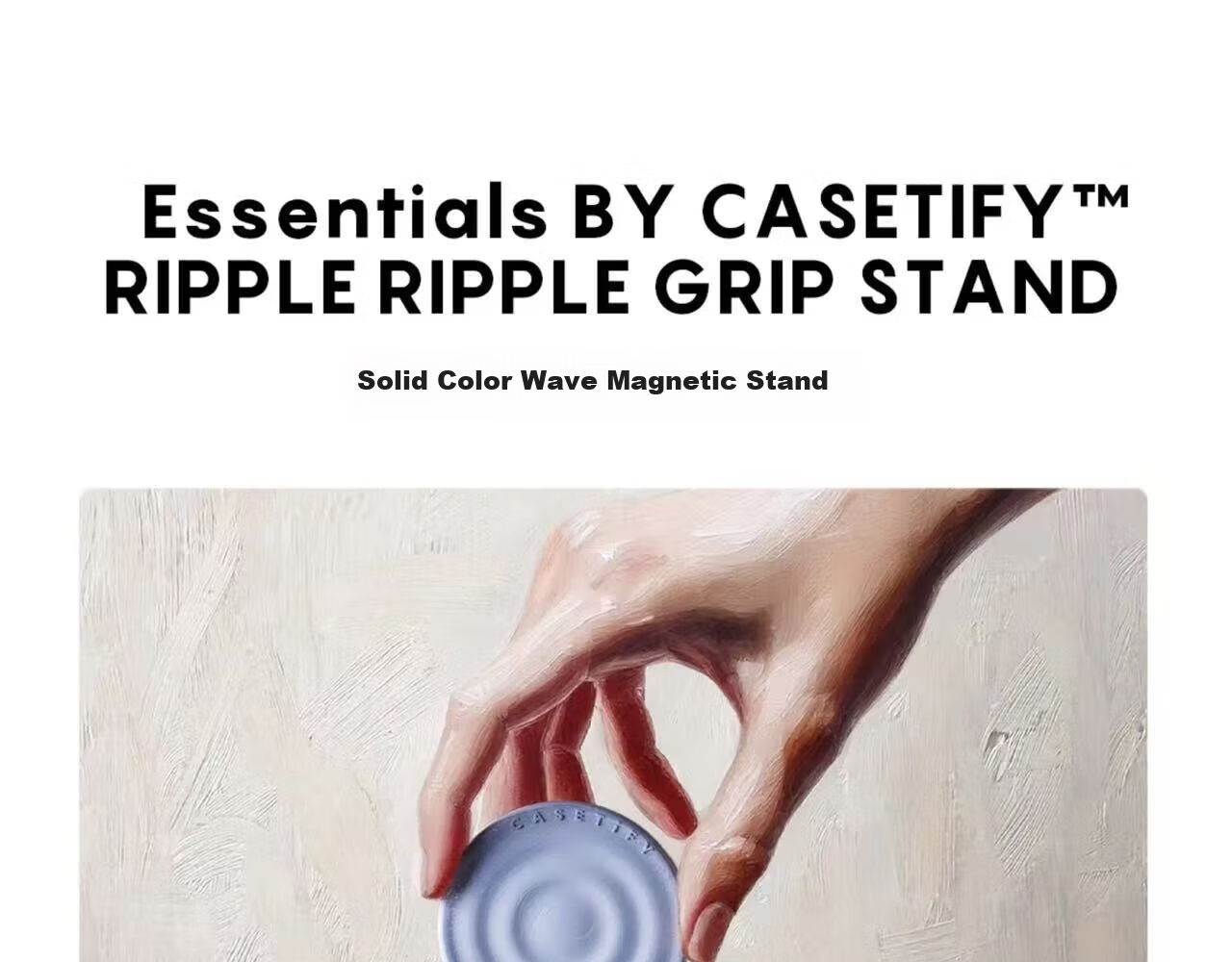 CASETIFY Solid Color Wave Phone Stand/Magnetic Stand White/Gravel White/Soft Mist Purple/Honey Purple/Vine Green Magsafe Universal Phone Mist Purple Magnetic Stand 2