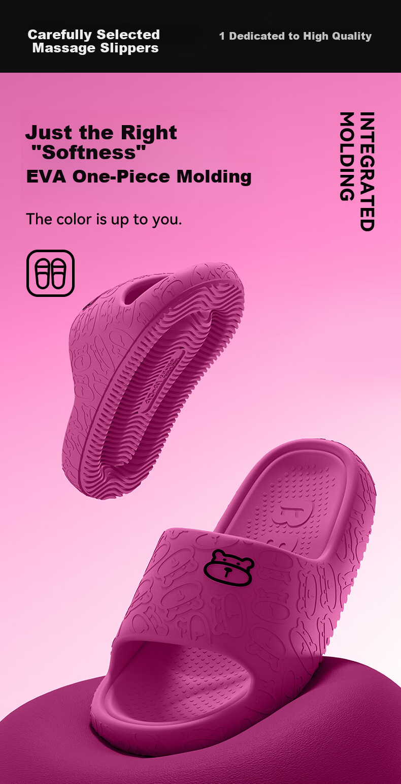Gogaman Men's Home Shower Non-Slip Bathroom Indoor Outdoor Couple Thick Sole Silent Summer Slippers Women's Sandals 1