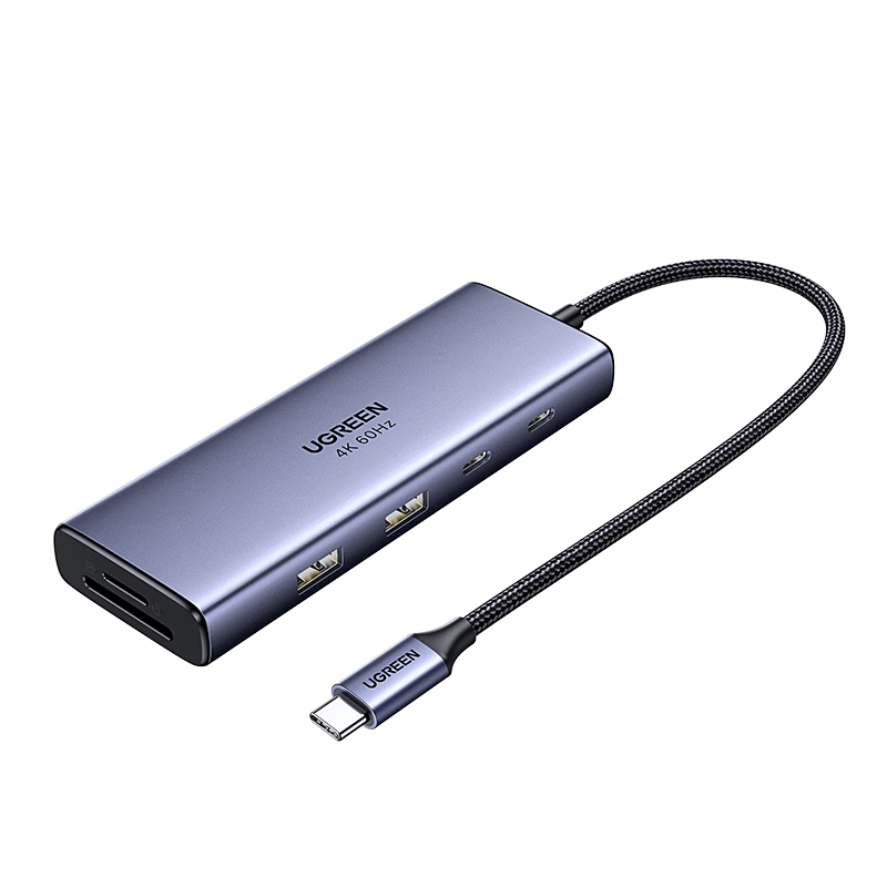 UGREEN Type-C to Dual HDMI Triple Display Dock USB-C Dual Monitor Expansion Dock 5G 4K Multi-Screen Editing Card Reader Compatible with Thunderbolt 4 for PC