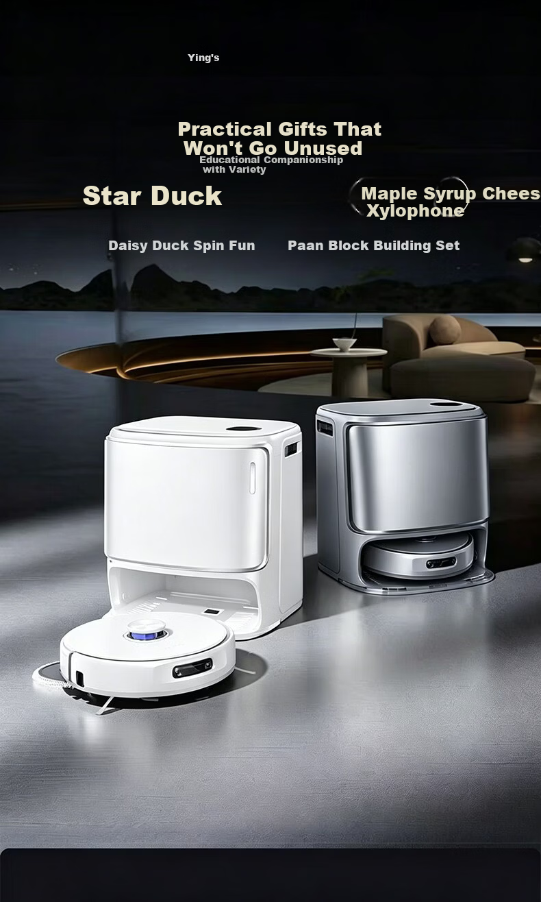 Cloud Whale Xiaoyao 002Max Disc Version AI Water Tank White 25kPa Hot Water Wash High Suction Sweeping and Mopping Robot Automatic Dust Collection Fully Automatic Robot Vacuum Cleaner 3