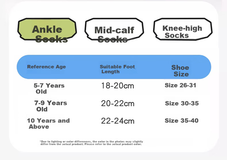 Langsha Children's White Socks Boys Girls Student White Thin Cotton Mid-Calf Socks for Spring and Autumn Summer 10