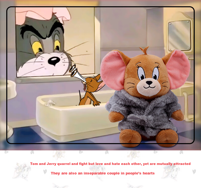 Haoqile Tom and Jerry Bathrobe Tom Cat 20cm Plush Toy Gift Doll Comfort Toy Pillow 4