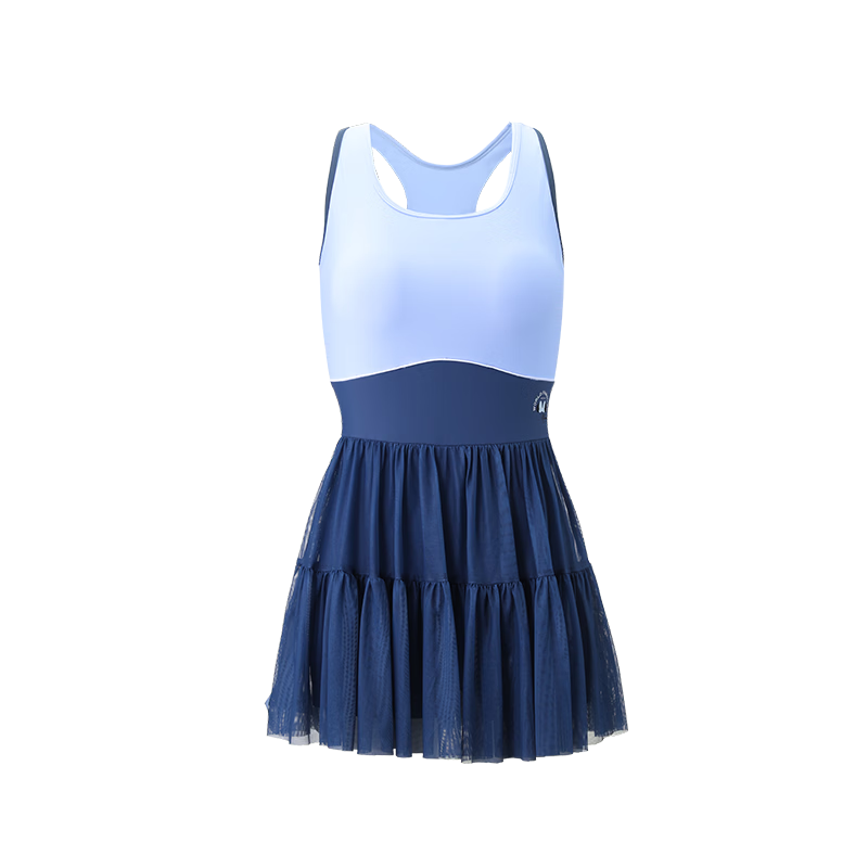 Disney Women's Premium Slimming One-Piece Skirt Swimsuit for Adults Beach Vacation D16067S2G Blue 2XL