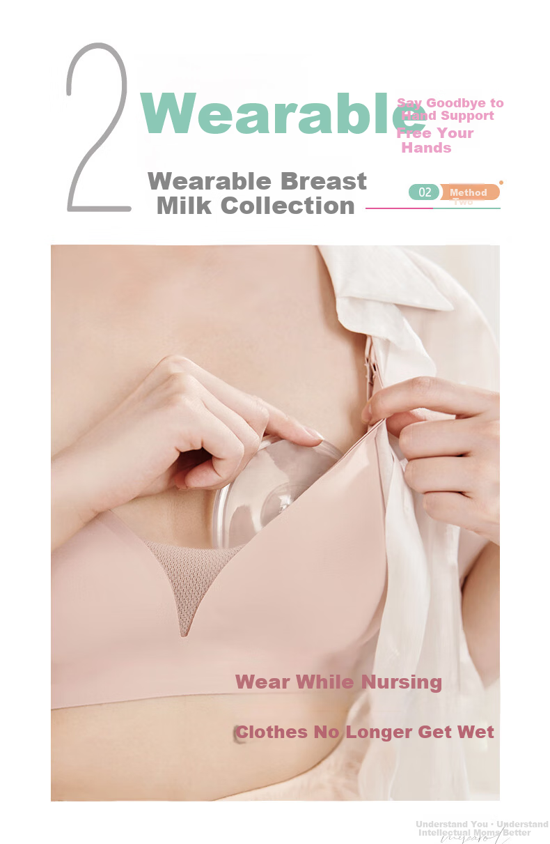 MyCarol Wearable Hands-Free Manual Breast Milk Collector Shield Leak-Proof Single Unit BP-A13 5