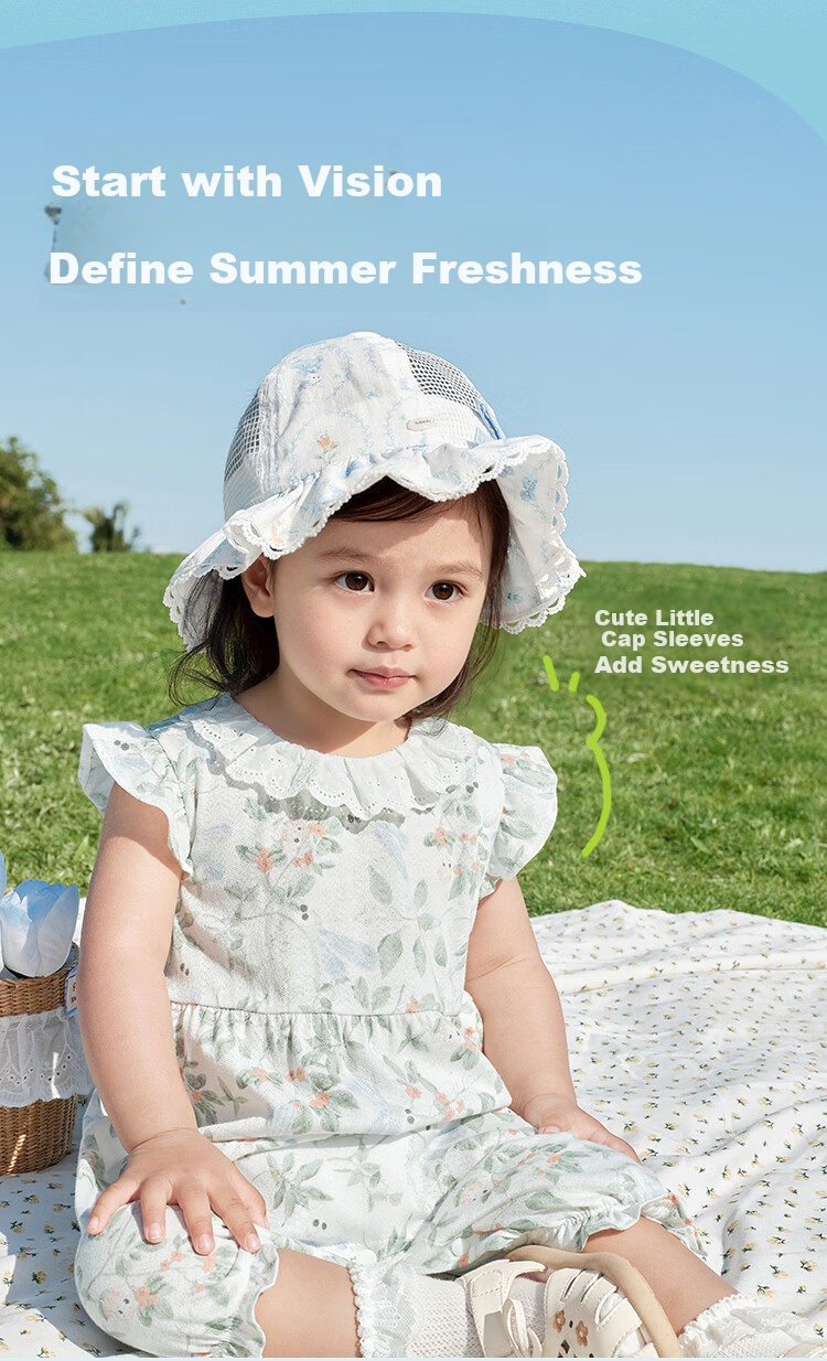 Balabala [balaOne] Baby Romper Infant Jumpsuit 2026 Fresh Natural Cute Adorable 2
