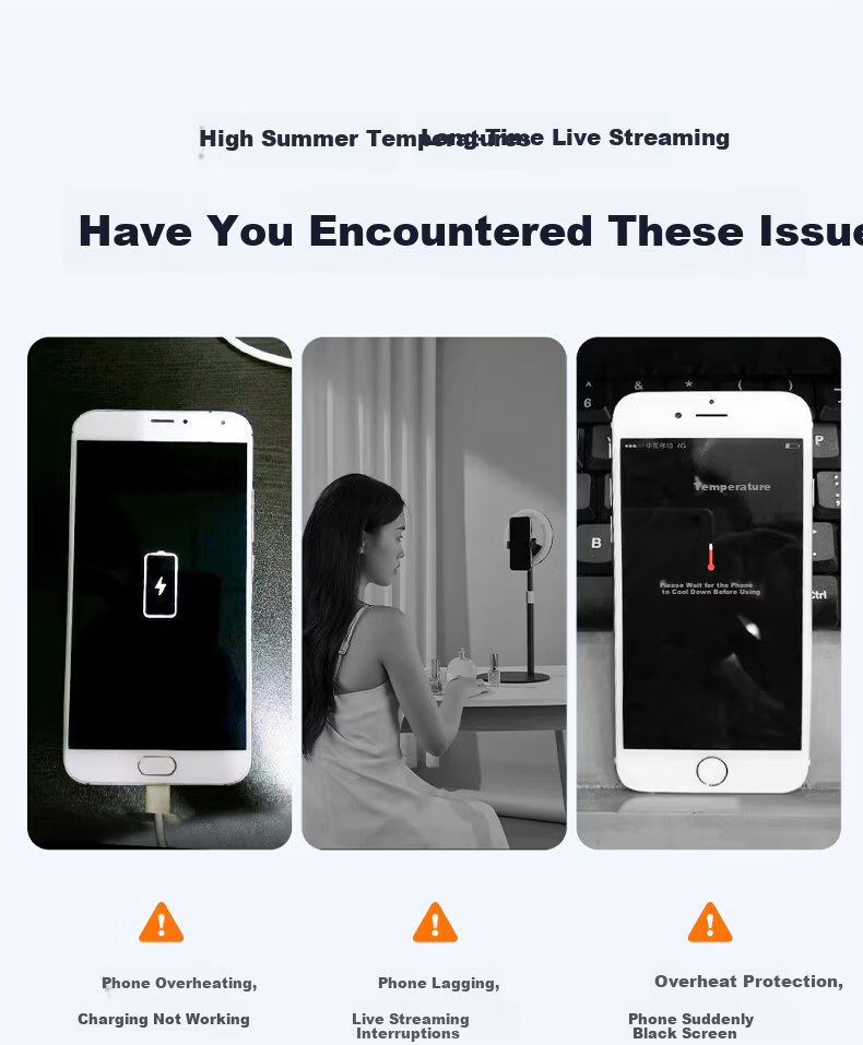 JIAHUACAI Dual-Core Cooling Mobile Phone Cooler Live Streaming Gaming Semiconductor Cooling Clip Silent Fan Ice-Sealed Gaming King PUBG Tool 1