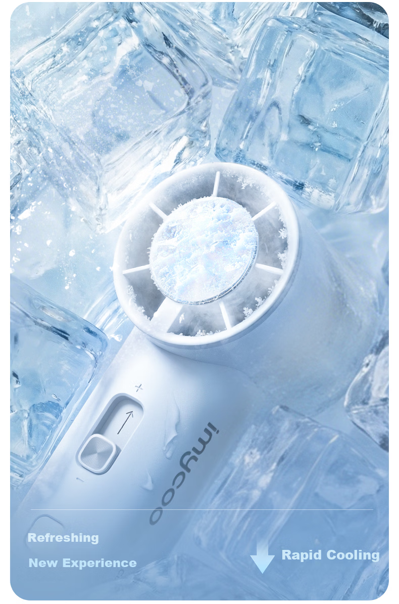AIMIKU Handheld Mini Fan High-Speed Cooling Semiconductor USB Rechargeable Portable Outdoor Student Dormitory Long Battery Life 10