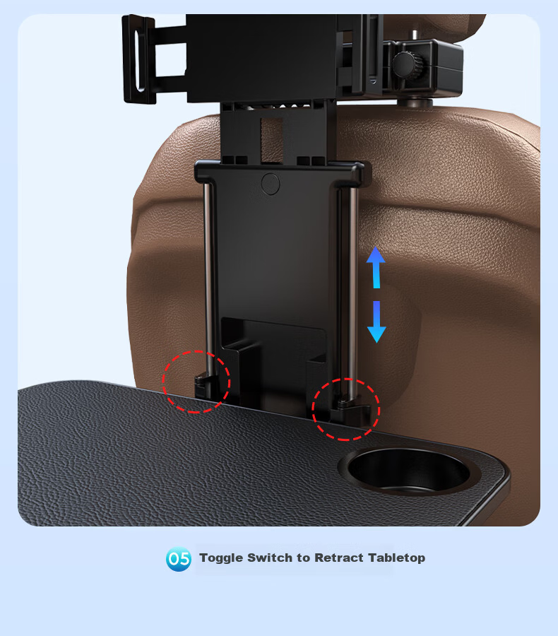 BIMLL Car Interior Small Folding Table Car Backseat Dining Table Vehicle Laptop Stand Desk 11