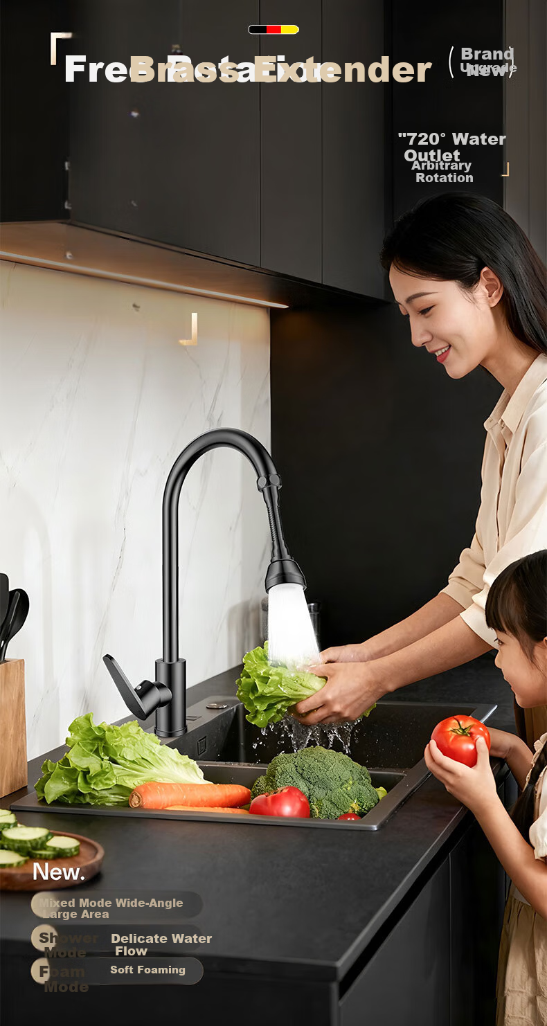 HOMK [Germany] Faucet Aerator Basin Faucet Extender Universal Connector Splash-Proof Kitchen Use 5
