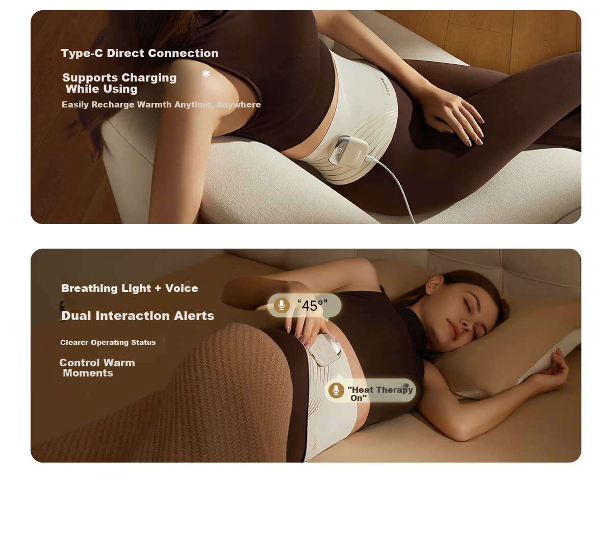Dreame Warm Palace Waist Belt Menstrual Pain Relief Massager D30 Heat Therapy Abdominal Warmer Waist Support Heating Pad Gift for Boyfriend and Girlfriend Birthday 13