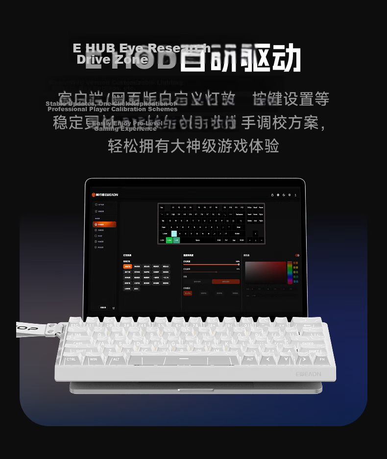 EWEADN DK63 Mechanical Gaming Keyboard Hot-Swappable Wired Customizable 63-Key Layout Side-Printed High-Quality Desktop Office 10
