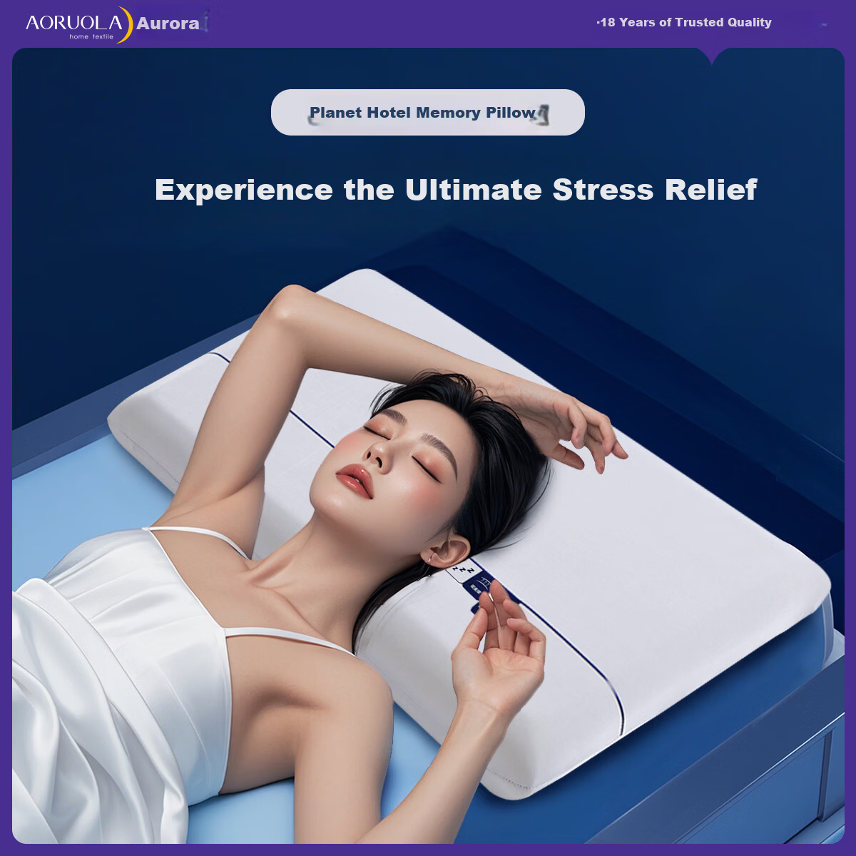 Aurora Memory Foam Pillow Planet Hotel Memory Foam Slow Rebound Adult Zero Pressure Sleep Cervical Pillow