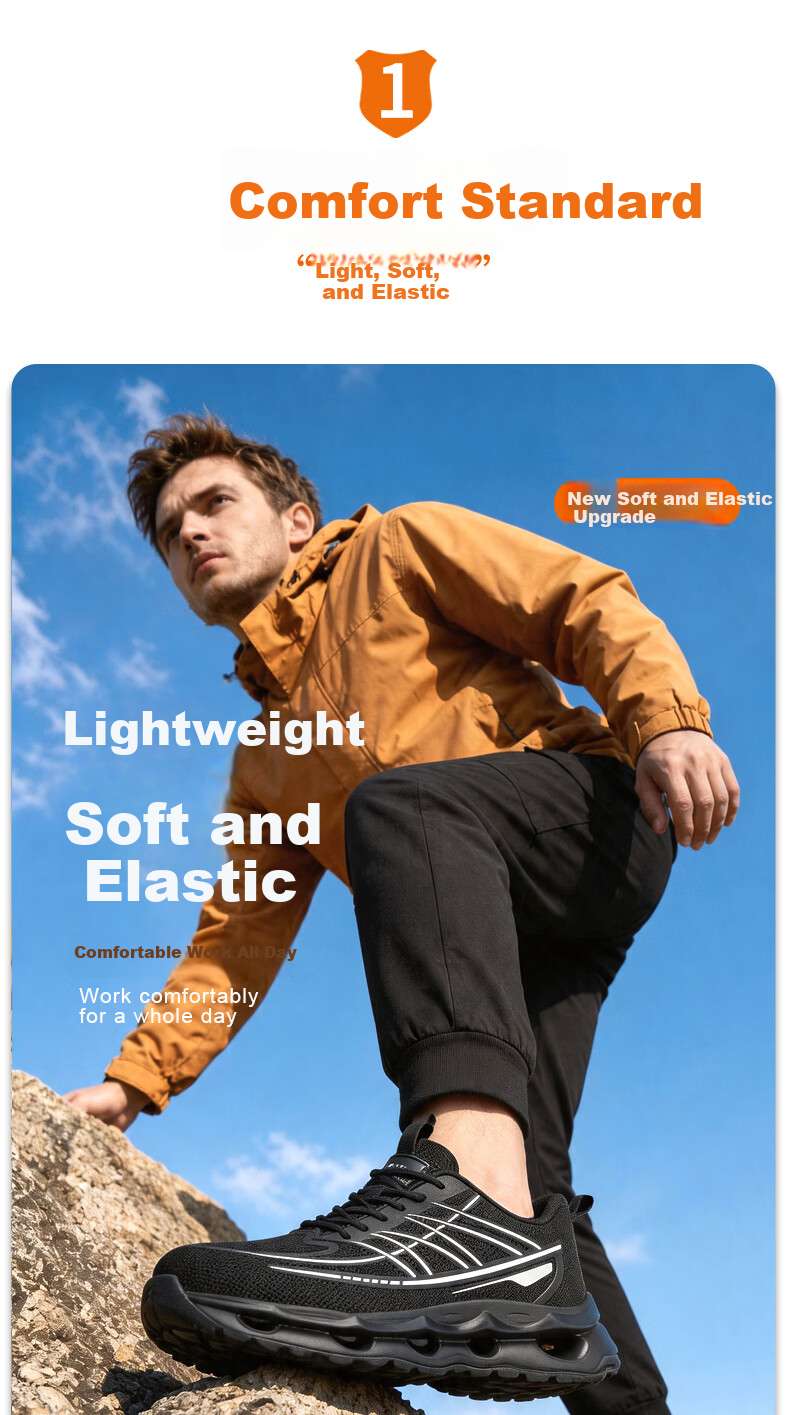 AOWANG Ultra-Light Soft Sole Safety Work Shoes Anti-Smash Anti-Puncture Insulated 10KV Wide Toe Comfortable Protective Electrician Shoes AW-925-45 6
