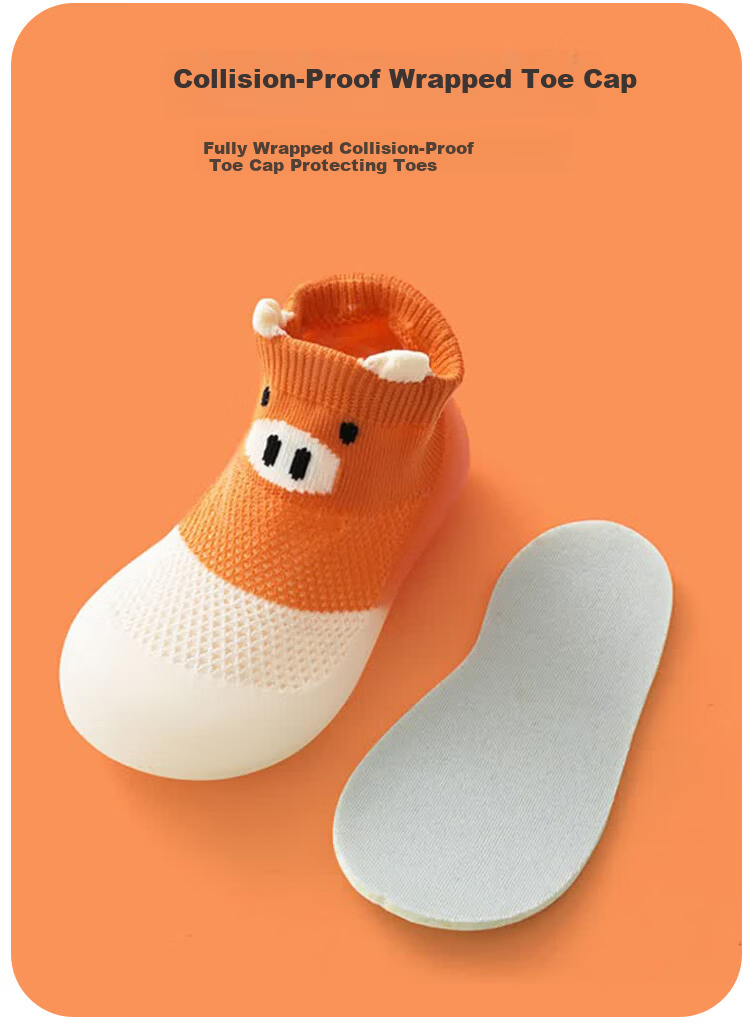 9i9 Baby Toddler Walking Shoes Floor Socks Children's Socks Summer Indoor Outdoor Soft Sole Early Education Shoes B139 Yellow Size 26/27 9