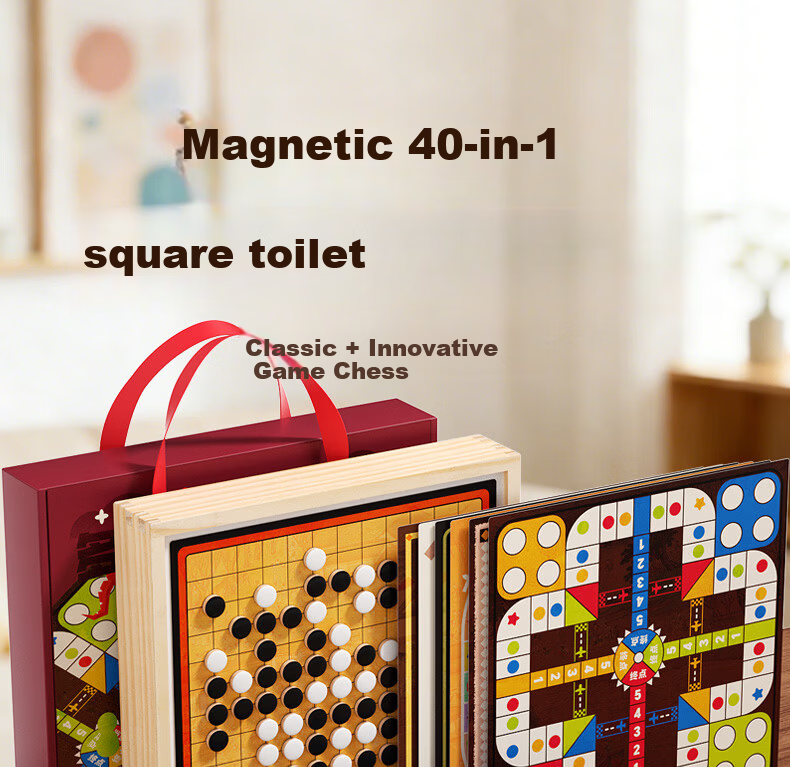 Fuhai Magnetic 40-in-1 Flying Chess and Gomoku Educational Toy for Kids Ages 5-10 Birthday Children's Day Gift 1
