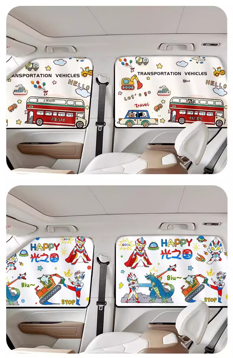 MOTCINO Car Side Window Sunshade Magnetic Track Privacy Curtain Interior Sunshade for Baby Car Window 24