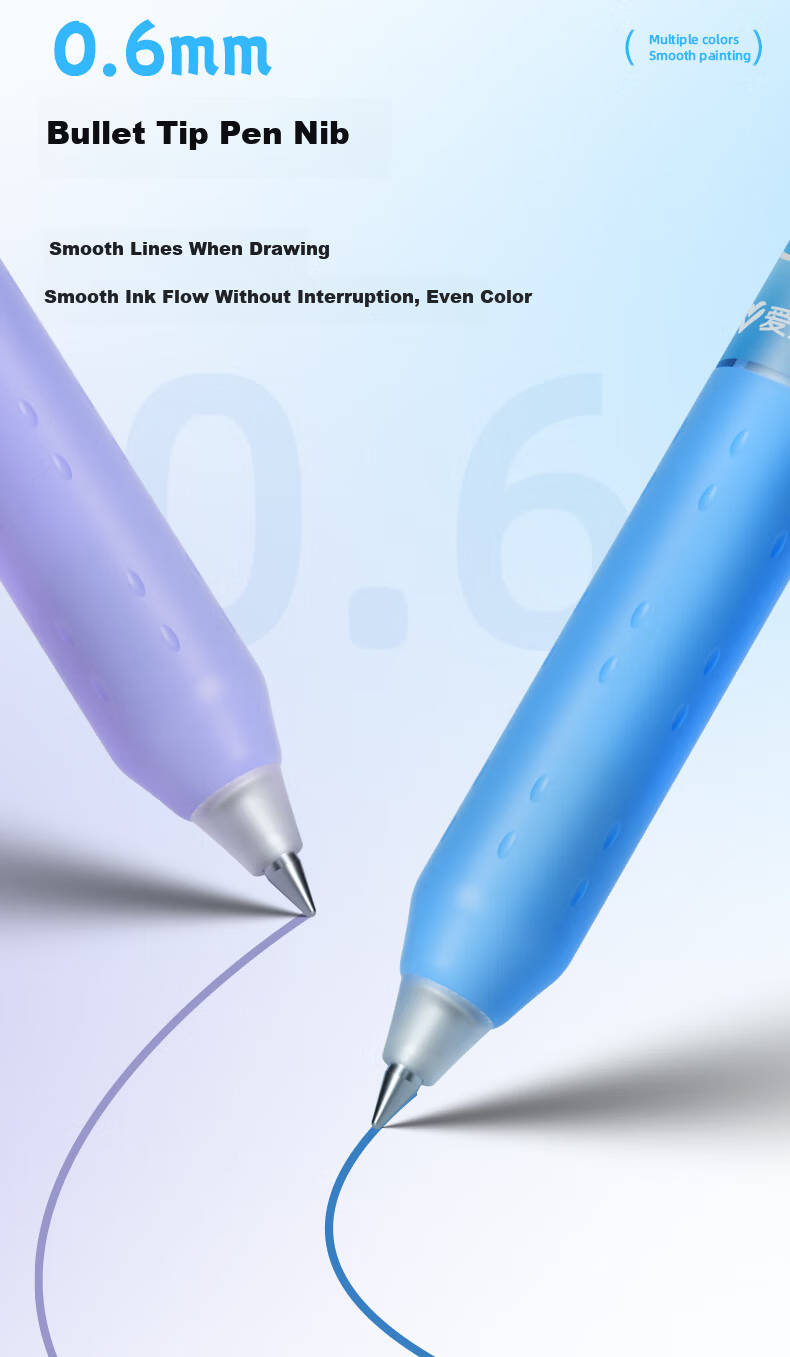 AIHAO Back-to-School Essential Acrylic Color Gel Pen 0.6mm Bullet Tip Retractable Highlighter Multi-Color Student Journal Artistic Green 6-Pack GP2607D 3