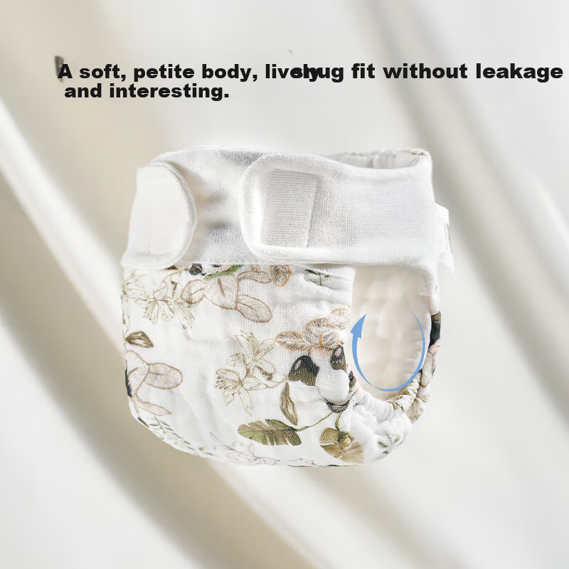 OUYUN Baby Washable Cotton Diaper Potty Training Pants Newborn White M