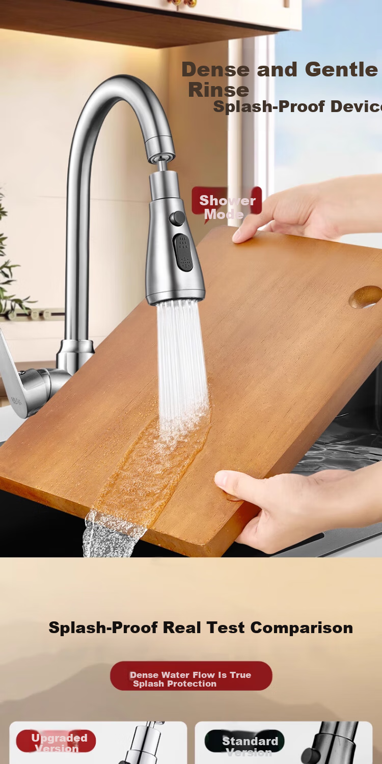 Delr [28 Years Brand] Kitchen Faucet Extender Splash Guard Universal Rotatable Sink Aerator 2