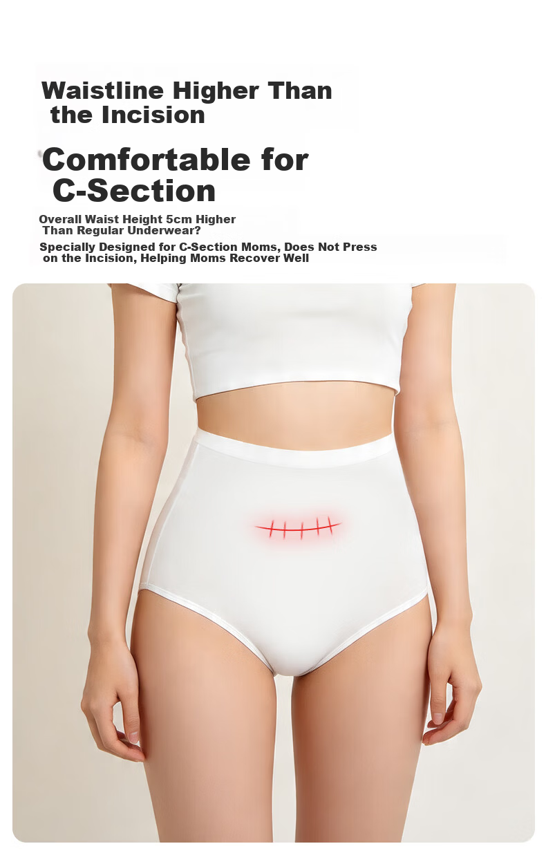 Kangaroo Doctor Disposable High-Waist Maternity Women's Underwear Daily Use Sterilized Individually Packaged XXL Size 4 Pieces 5
