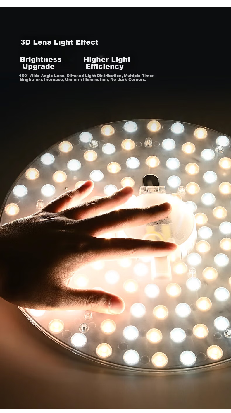 Foshan Lighting (FSL) LED Ceiling Light Panel Core Super Bright Energy-Saving Lamp Board Magnetic Retrofit SMD Light Source Module Full Spectrum 28W Cool White with Terminal Block 9