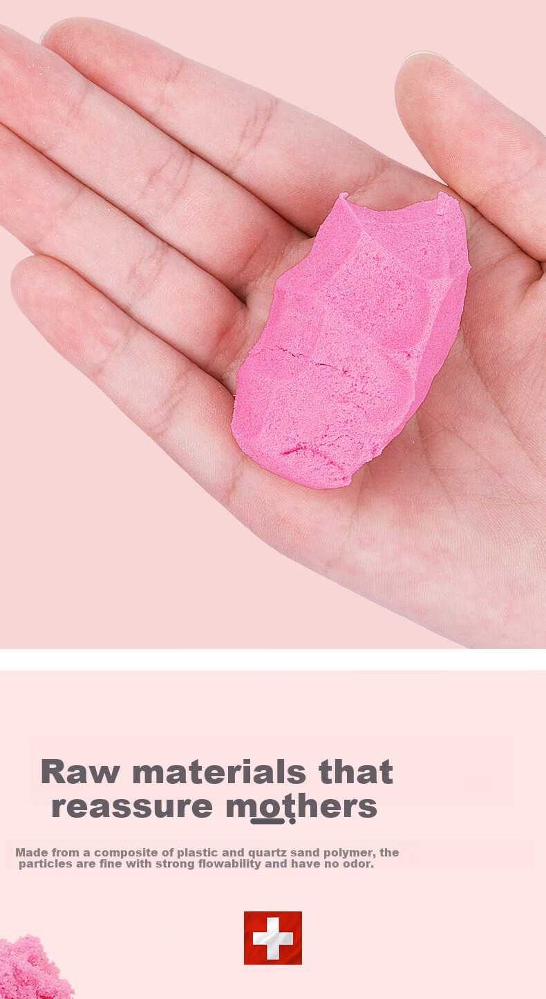 Lankupa Space Sand Children's Safe Non-Toxic Colored Sand Magic Sand Set Toy Girls DIY Handcraft 3-6 Years Old Children's Day Gift 3