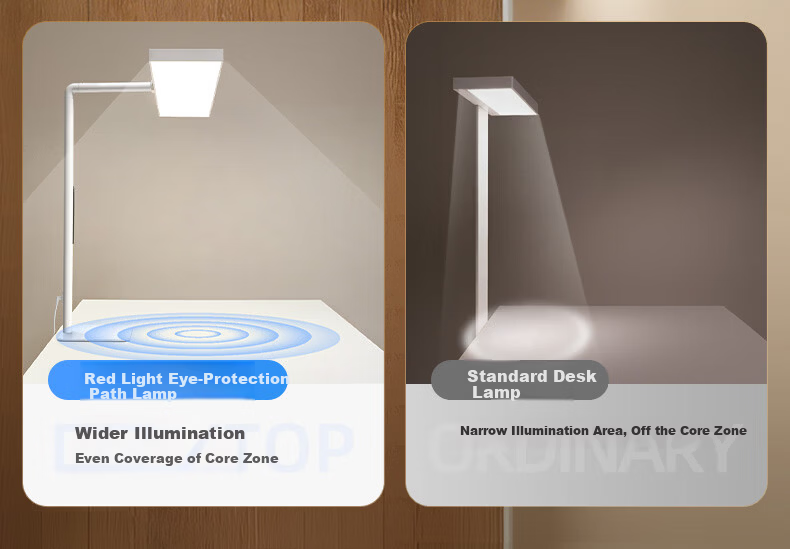 Coolfire Eye Protection Desk Lamp Student Study Lamp Large Desk Lamp Blue Light Blocking Children's Writing Study Table Lamp 7